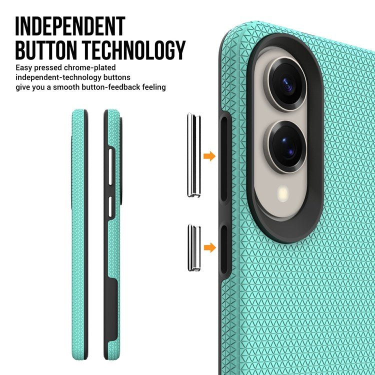 For Samsung Galaxy S25 Edge Case TPU + PC Four Corner Anti-Drop Phone Cover - Mint Green