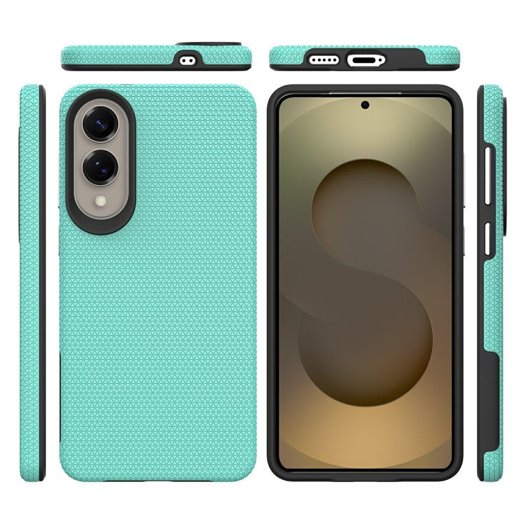 For Samsung Galaxy S25 Edge Case TPU + PC Four Corner Anti-Drop Phone Cover - Mint Green