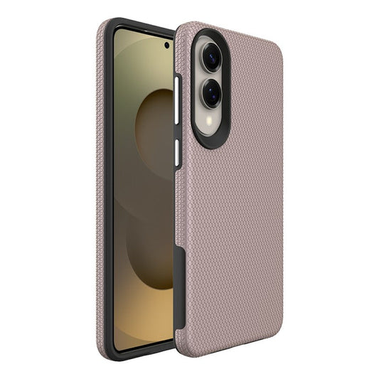 For Samsung Galaxy S25 Edge Case TPU + PC Four Corner Anti-Drop Phone Cover - Rose Gold