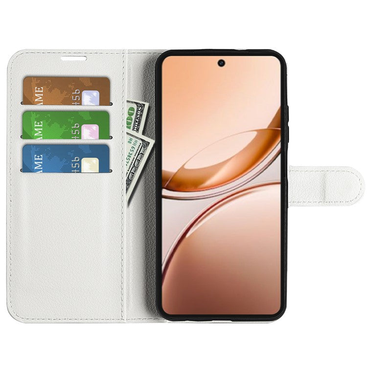 For vivo V50 Lite 5G Case Litchi Texture Shockproof Leather Wallet Phone Cover - White