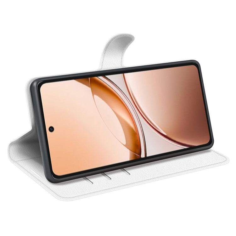 For vivo V50 Lite 5G Case Litchi Texture Shockproof Leather Wallet Phone Cover - White