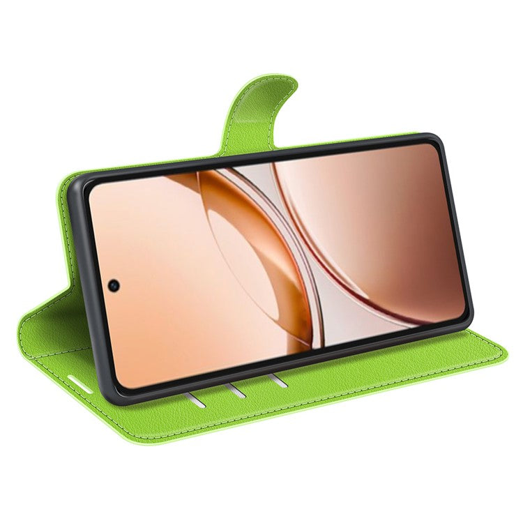 For vivo V50 Lite 5G Case Litchi Texture Shockproof Leather Wallet Phone Cover - Green