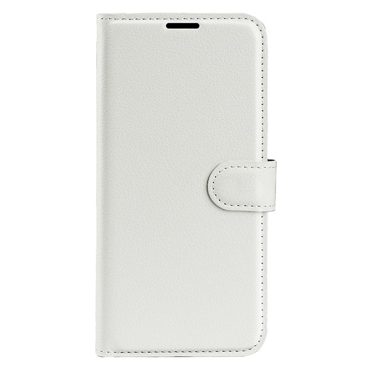 For vivo Y04 4G Case Litchi Texture Shockproof Leather Wallet Phone Cover - White