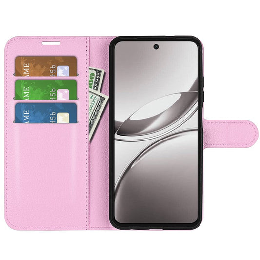 For vivo V50 5G Case Litchi Texture Shockproof Leather Wallet Phone Cover - Pink