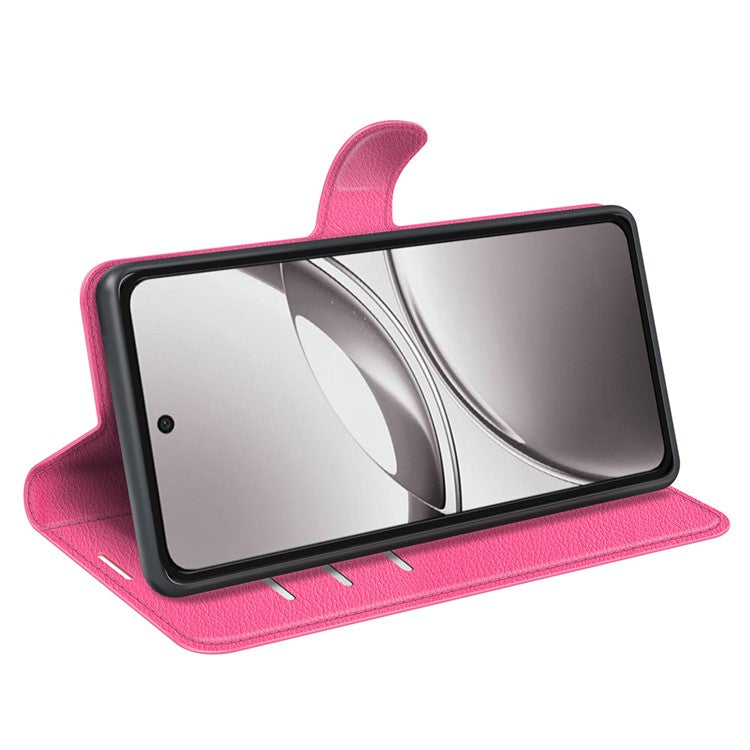 For vivo V50 5G Case Litchi Texture Shockproof Leather Wallet Phone Cover - Rose