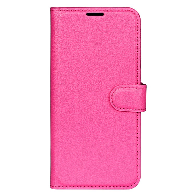 For vivo V50 5G Case Litchi Texture Shockproof Leather Wallet Phone Cover - Rose