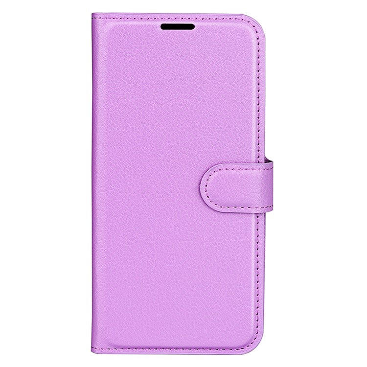 For vivo V50 5G Case Litchi Texture Shockproof Leather Wallet Phone Cover - Purple