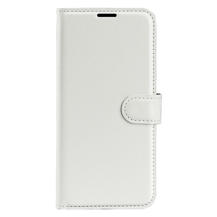 For vivo Y29 4G Case Litchi Texture Shockproof Leather Wallet Phone Cover - White