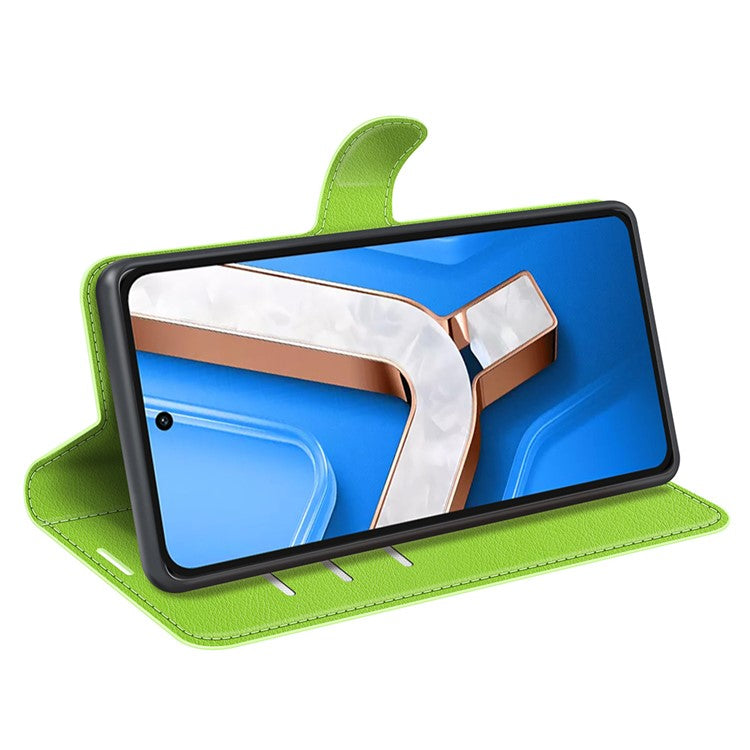 For vivo Y29 4G Case Litchi Texture Shockproof Leather Wallet Phone Cover - Green