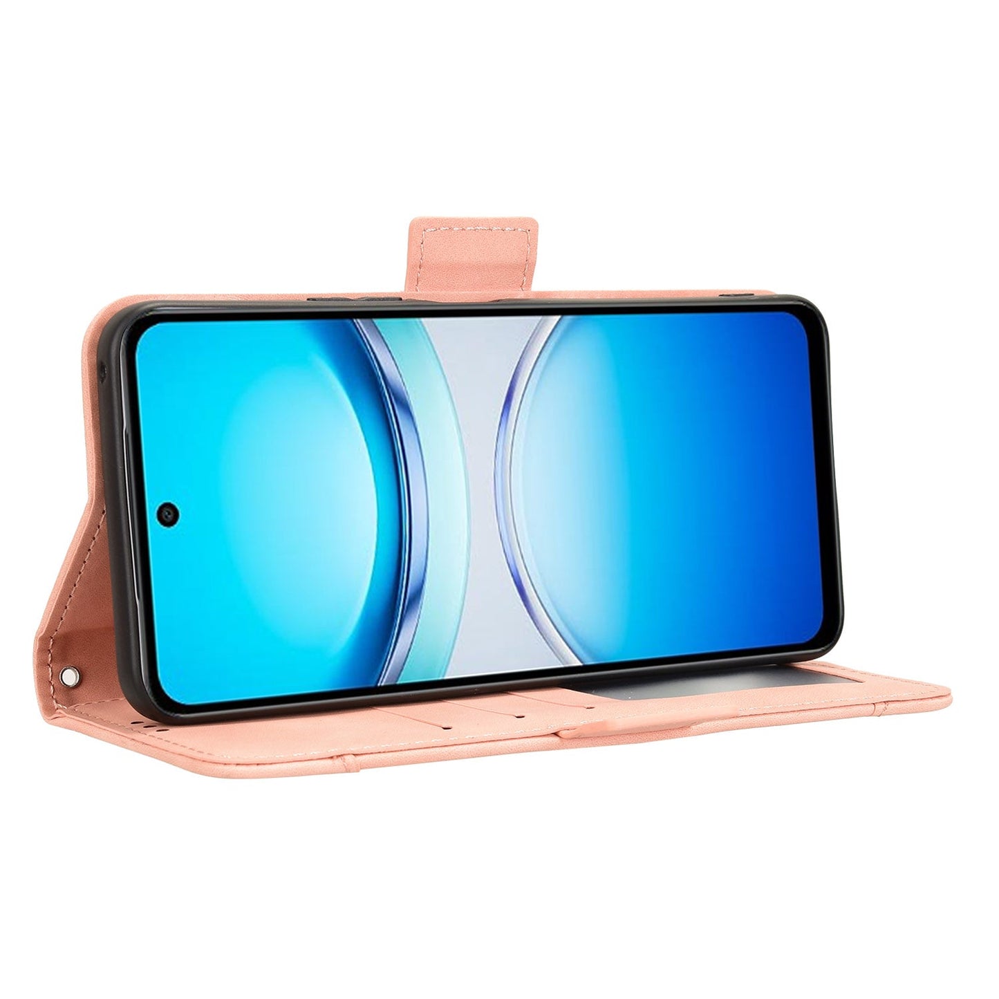 For vivo Y39 5G Leather Case Phone Wallet Cover with Multiple Card Slots - Pink