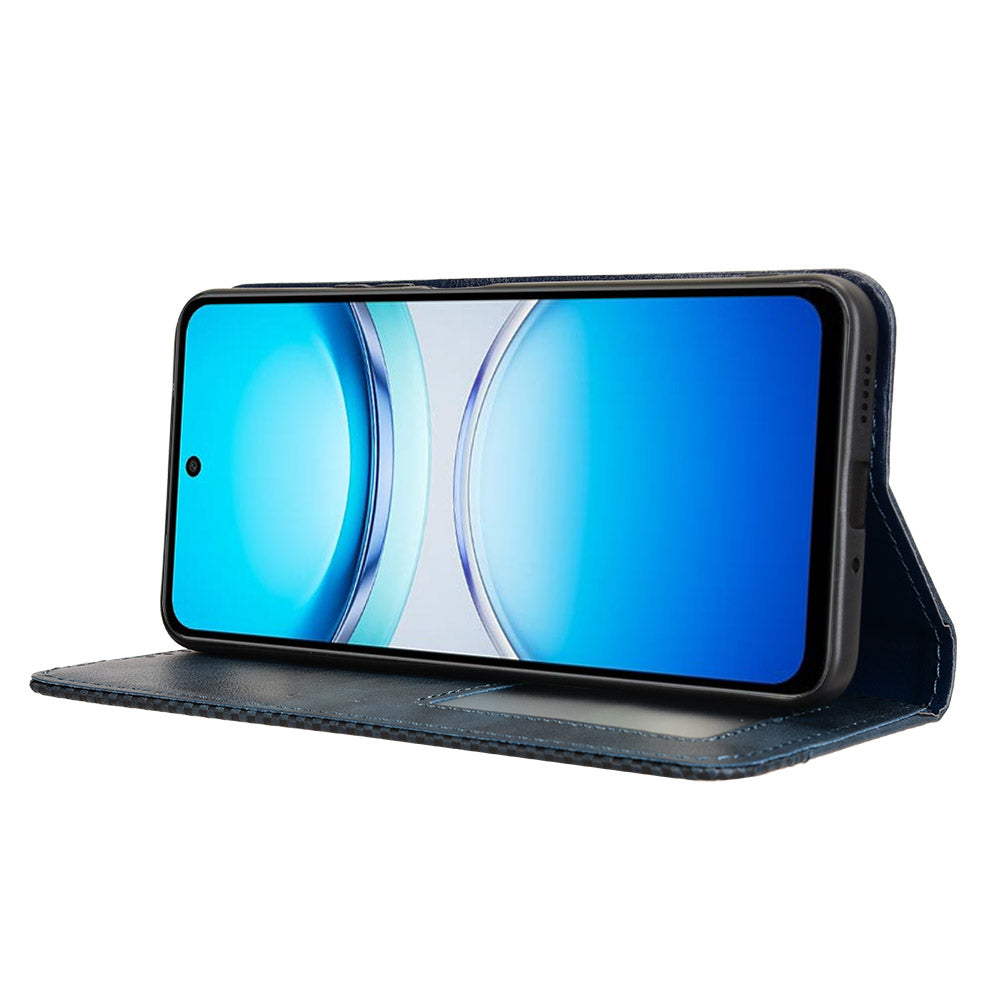 For vivo Y39 5G Retro PU Leather Case Phone Wallet Stand Cover - Blue