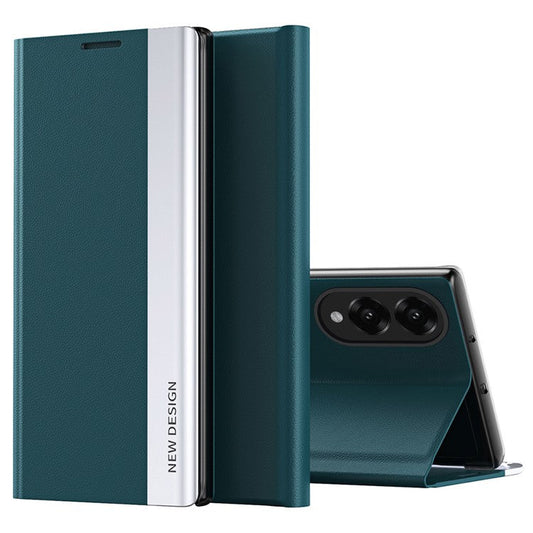For Samsung Galaxy S25 Edge Case Antidrop Leather Phone Cover with Stand - Green