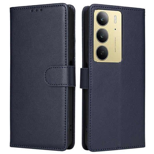 For Realme C75 / 14x 5G Case Wallet Stand View PU Leather Phone Cover - Blue
