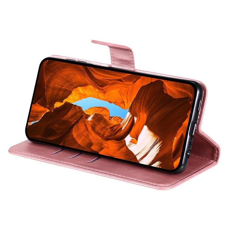 For vivo Y29s 5G / Y04 4G Case Zipper Wallet Calf Texture PU Leather Phone Cover - Pink