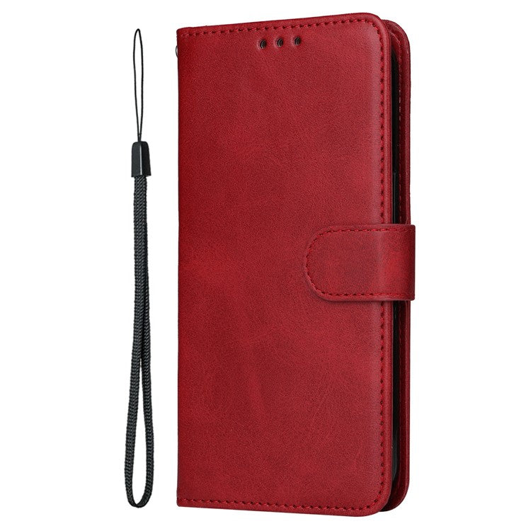 For vivo Y29s 5G / Y04 4G Case Wallet PU Leather Folio Flip Phone Cover - Red