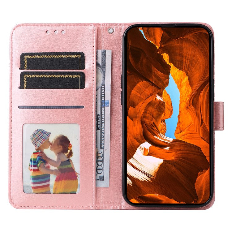 For vivo Y29s 5G / Y04 4G Case Sunflower Imprint Leather Wallet Phone Cover - Pink
