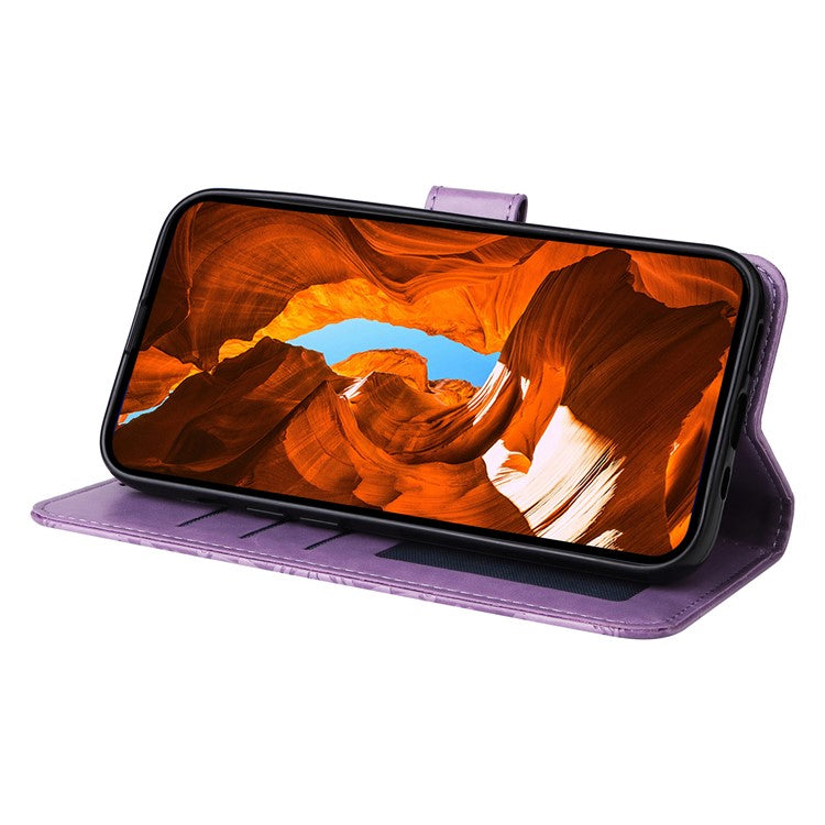 For vivo Y29s 5G / Y04 4G Case Sunflower Imprint Leather Wallet Phone Cover - Purple