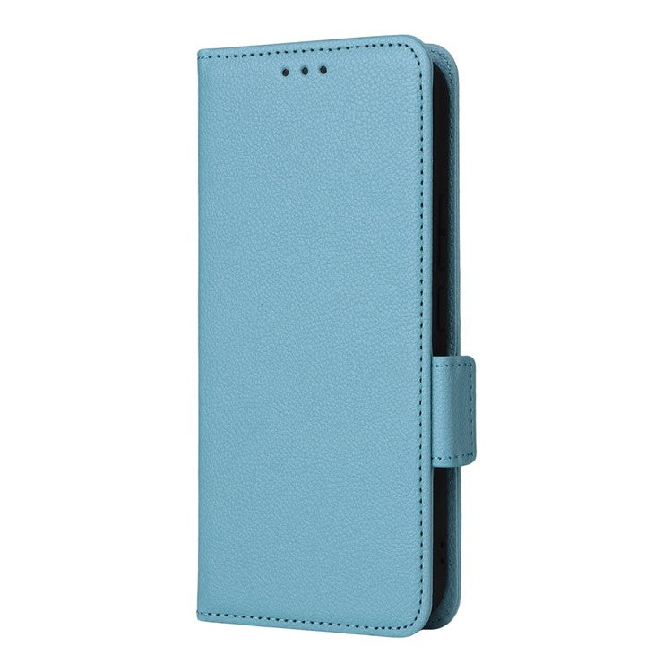 For vivo Y39 5G / Y300i 5G Case Wallet Flip Litchi Texture PU Leather Phone Cover - Baby Blue