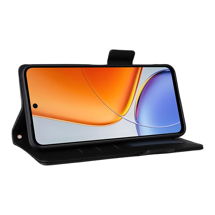 For vivo Y39 5G / Y300i 5G Case Wallet Flip Litchi Texture PU Leather Phone Cover - Black