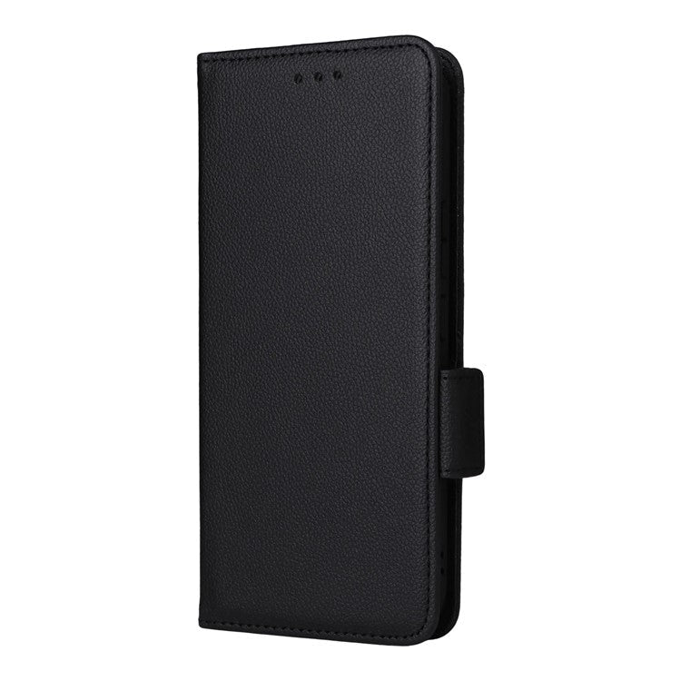 For vivo Y39 5G / Y300i 5G Case Wallet Flip Litchi Texture PU Leather Phone Cover - Black