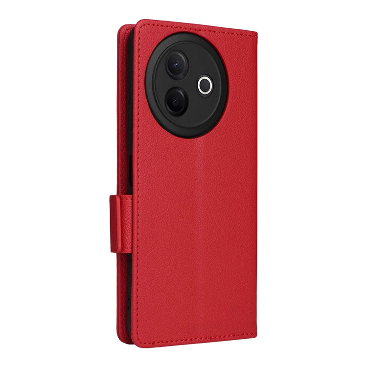 For vivo Y39 5G / Y300i 5G Case Wallet Flip Litchi Texture PU Leather Phone Cover - Red