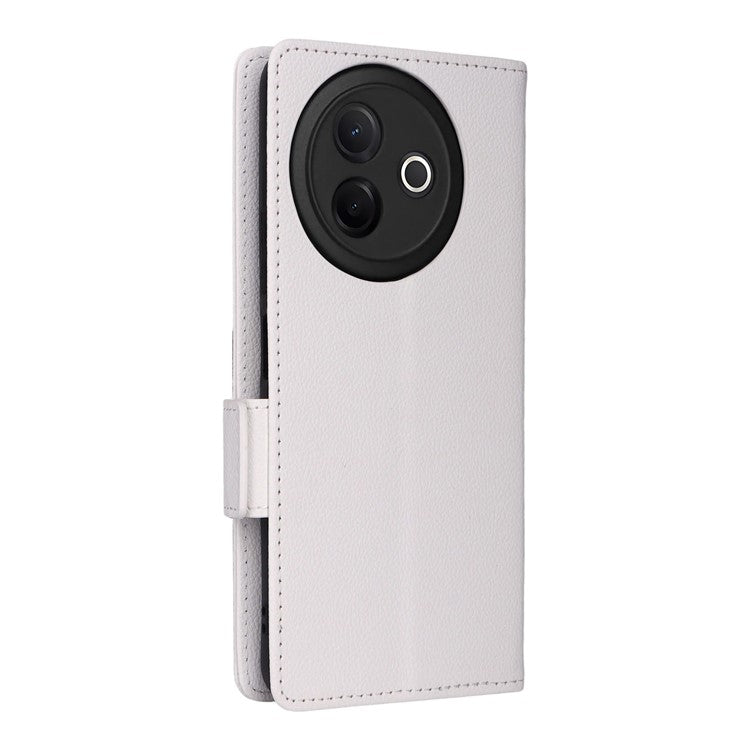 For vivo Y39 5G / Y300i 5G Case Wallet Flip Litchi Texture PU Leather Phone Cover - White