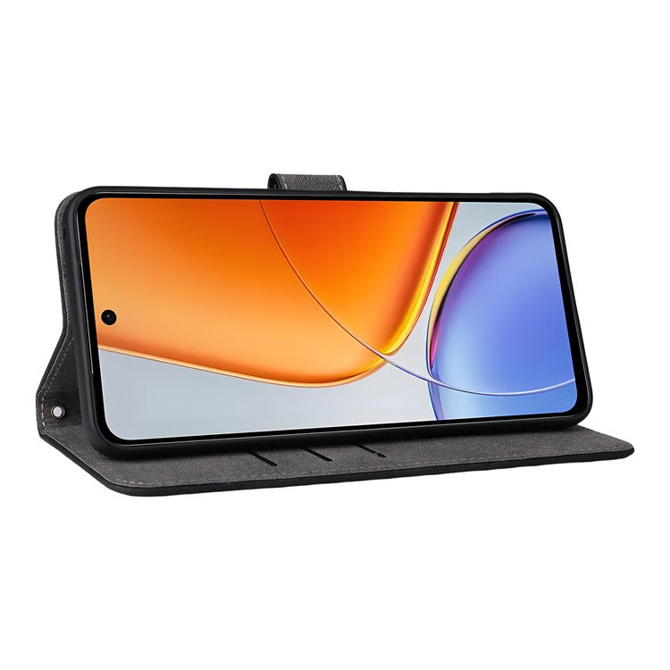 For vivo Y39 5G / Y300i 5G Case Wallet RFID Blocking PU Leather Cover Viewing Stand - Black