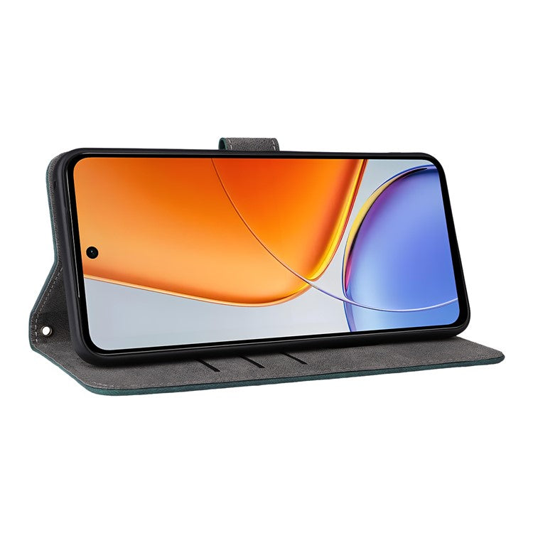 For vivo Y39 5G / Y300i 5G Case Wallet RFID Blocking PU Leather Cover Viewing Stand - Green