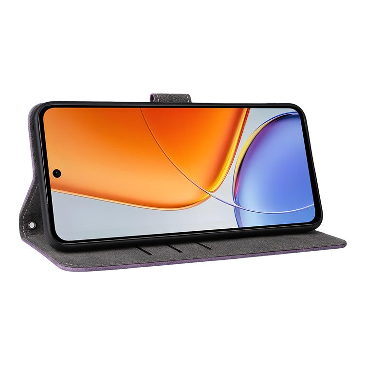 For vivo Y39 5G / Y300i 5G Case Wallet RFID Blocking PU Leather Cover Viewing Stand - Purple
