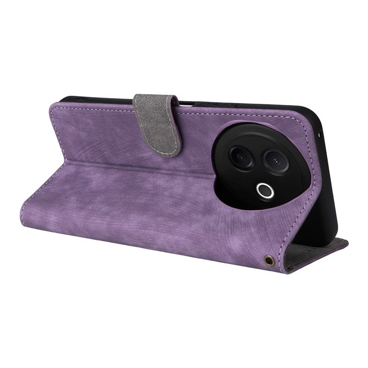 For vivo Y39 5G / Y300i 5G Case Wallet RFID Blocking PU Leather Cover Viewing Stand - Purple