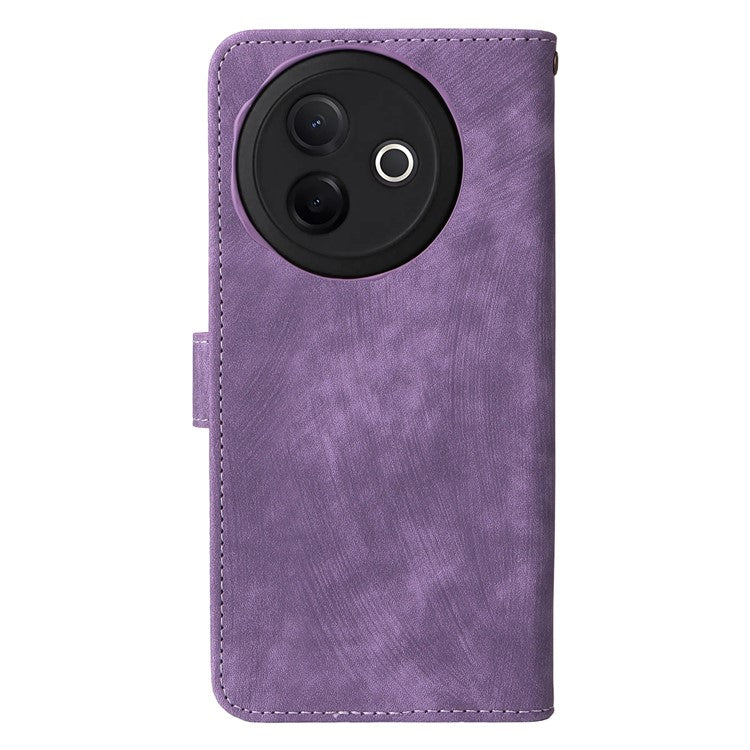 For vivo Y39 5G / Y300i 5G Case Wallet RFID Blocking PU Leather Cover Viewing Stand - Purple
