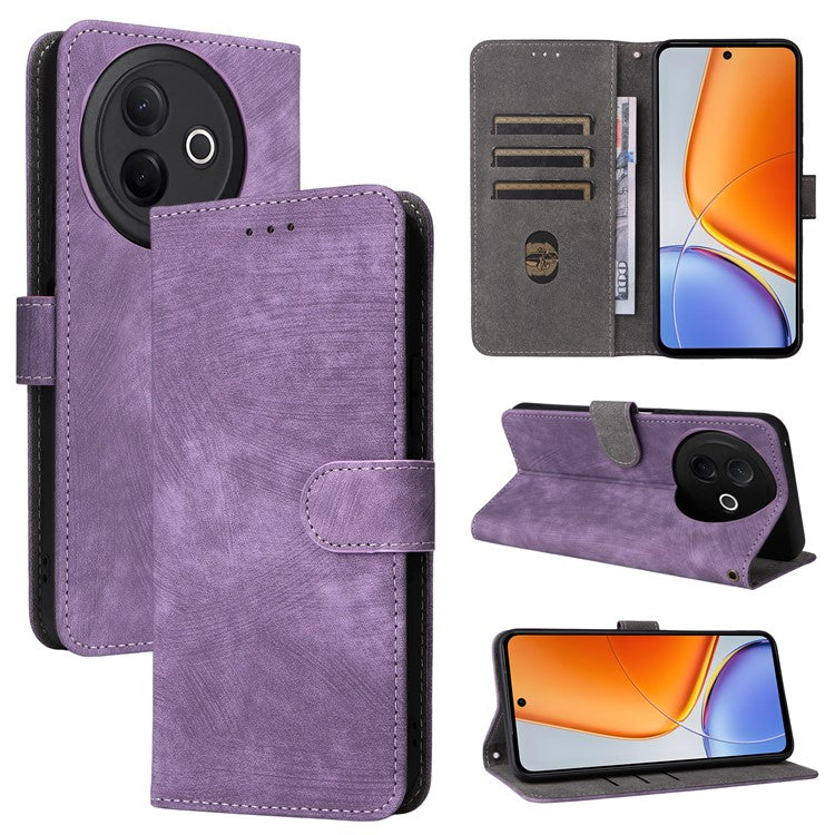 For vivo Y39 5G / Y300i 5G Case Wallet RFID Blocking PU Leather Cover Viewing Stand - Purple