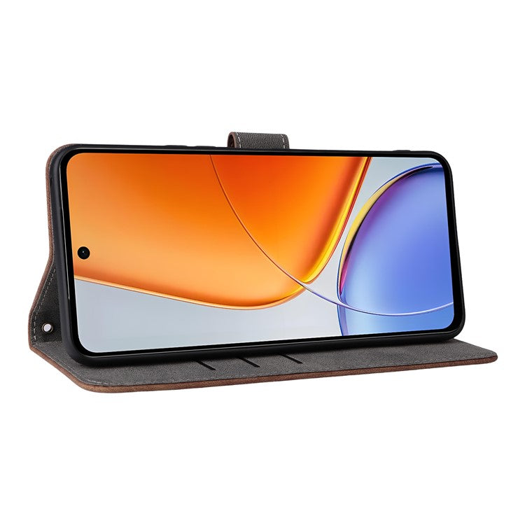 For vivo Y39 5G / Y300i 5G Case Wallet RFID Blocking PU Leather Cover Viewing Stand - Brown