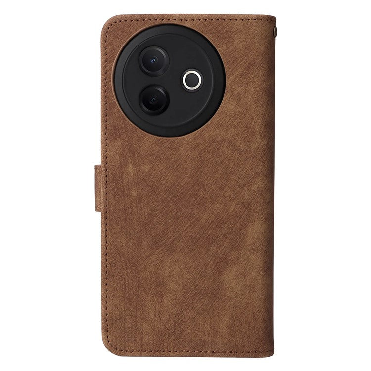 For vivo Y39 5G / Y300i 5G Case Wallet RFID Blocking PU Leather Cover Viewing Stand - Brown