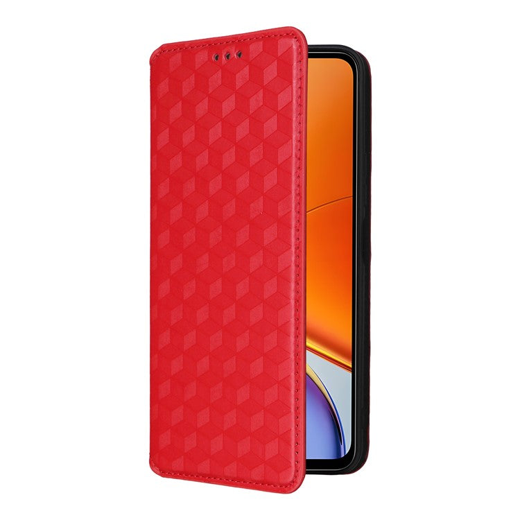 For vivo Y39 5G / Y300i 5G Case Wallet Rhombus Imprinted Leather Phone Cover - Red