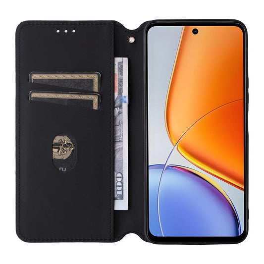 For vivo Y39 5G / Y300i 5G Case Wallet Rhombus Imprinted Leather Phone Cover - Silver
