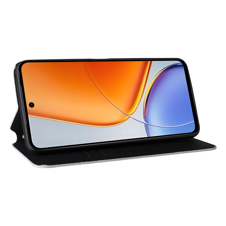 For vivo Y39 5G / Y300i 5G Case Wallet Rhombus Imprinted Leather Phone Cover - Silver