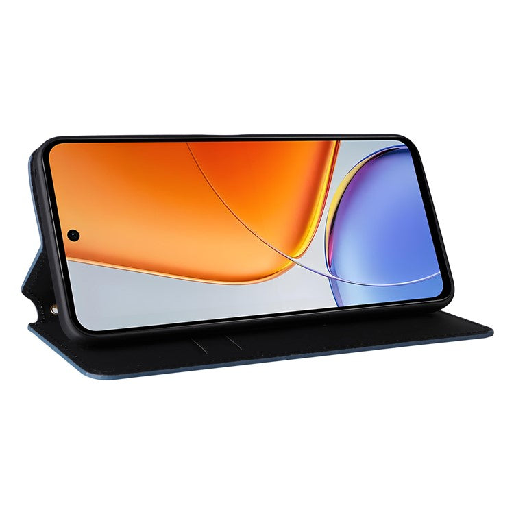 For vivo Y39 5G / Y300i 5G Case Wallet Rhombus Imprinted Leather Phone Cover - Blue