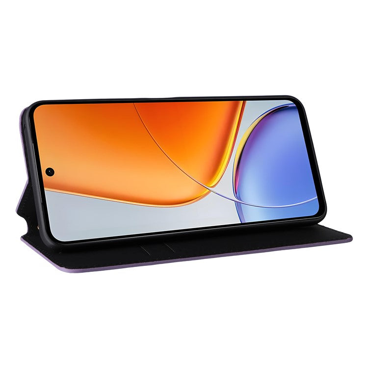 For vivo Y39 5G / Y300i 5G Case Wallet Rhombus Imprinted Leather Phone Cover - Purple