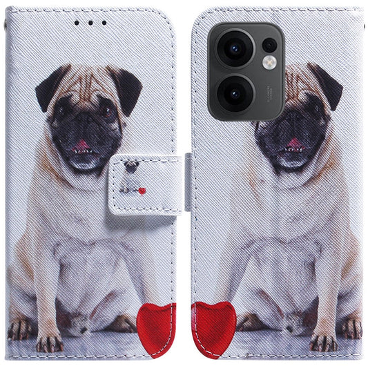 For Oppo Reno13 F 5G Wallet Case Pattern Print Leather Phone Cover - Dog