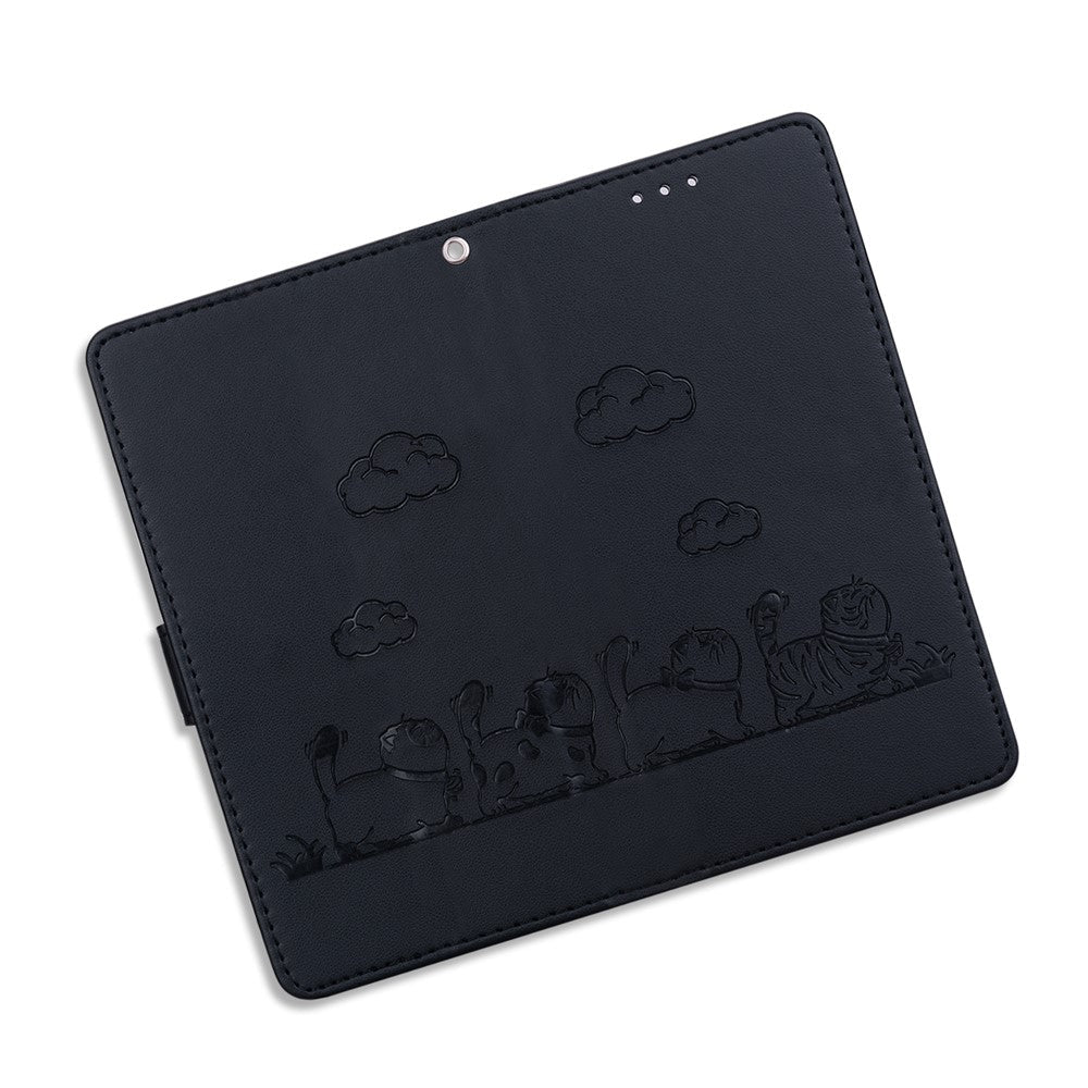 For Oppo Reno13 F 5G Case RFID Blocking Kitten Pattern TPU + PU Leather Phone Cover - Black