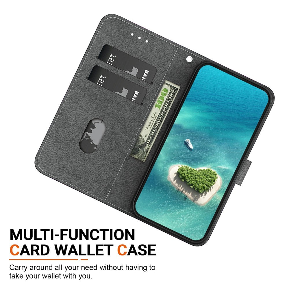 For Oppo Reno13 F 5G Case Pattern Printing Anti-Drop Leather Flip Wallet Phone Cover with Lanyard - Three Elephants