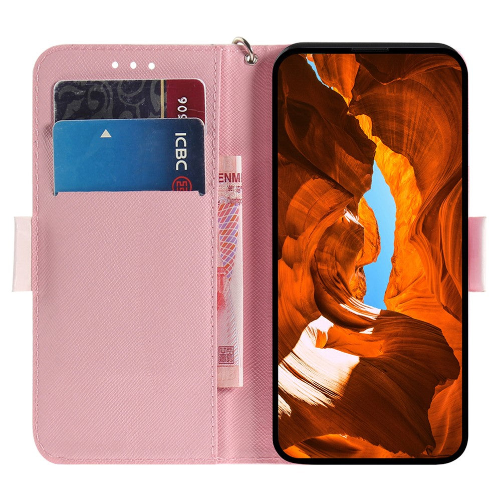 For Oppo Reno13 F 5G Case Pattern Printing Leather Wallet Phone Cover with Wrist Strap - Stacking Squirrels