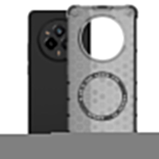 For Realme 14 Pro 5G Case Compatible with MagSafe Honeycomb Design TPU + PC Phone Cover - Grey