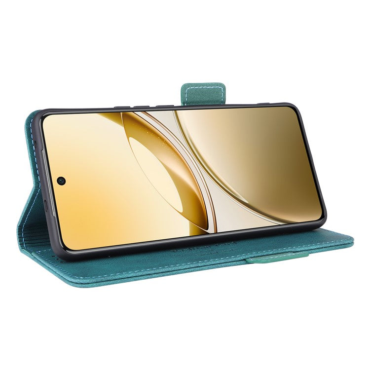 For vivo V50 5G Case Leather Wallet Flip Phone Cover with Hardware Decor - Blue