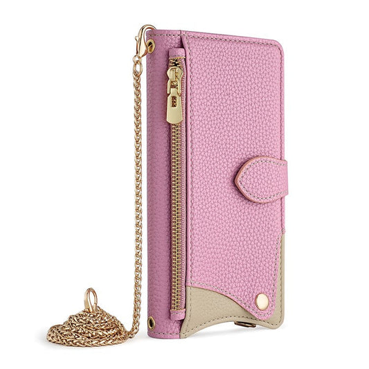 For vivo X200 Pro 5G Wallet Case Fishtail Design Leather Phone Cover with Mirror / Stand / Strap - Pink