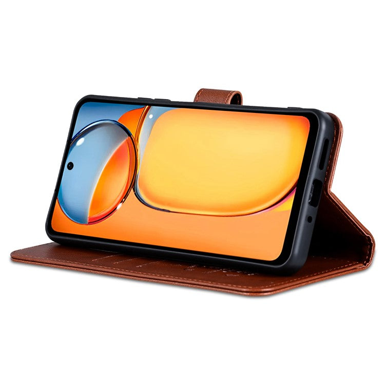 AZNS For vivo Y300i 5G  /  Y39 5G Case Anti-Scratch PU Leather Stand Wallet Phone Cover - Brown