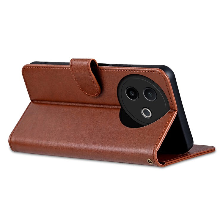 AZNS For vivo Y300i 5G  /  Y39 5G Case Anti-Scratch PU Leather Stand Wallet Phone Cover - Brown