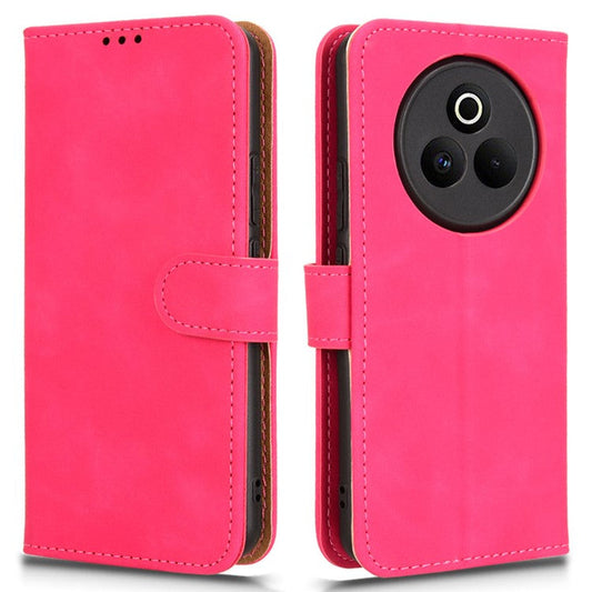 For Realme P3 Pro 5G Leather Case Skin Feel Anti Drop Wallet Flip Phone Cover - Rose