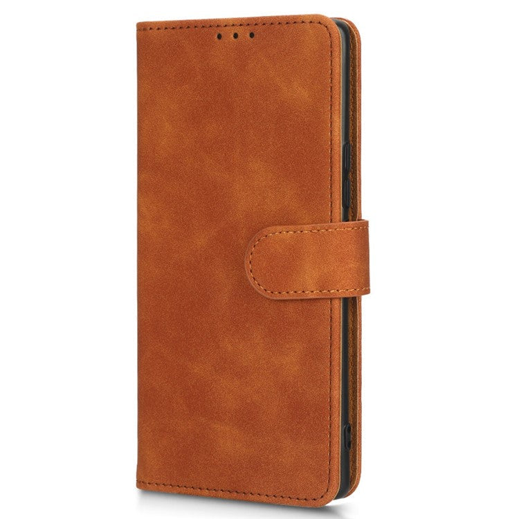 For Honor 70 5G Full Protection PU Leather Phone Case Skin-Touch Feeling Wallet Stand Phone Cover - Brown